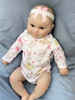 Muñeca de simulación de esmalte de cuerpo de tela de 18 pulgadas, muñeca de renacimiento para niños, regalo de juguete familiar para bebés