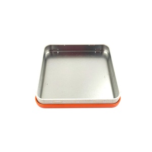 Boîte en fer blanc carrée personnalisée avec impression orange, avec couvercle, pour thé, en promotion en Chine - Product Image 4