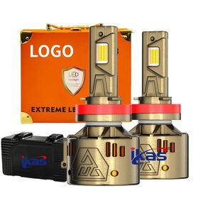 IKAS Usine En Gros Led Phare 200W 400W 66000LM H7 H11 9005 9006 Led Phares Ampoules 3 <span class=keywords><strong>Rouge</strong></span> Cuivre Led Phares - Product Image 1