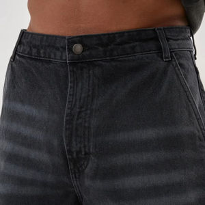 Jeans Anchos Negros Premium Y2K para Hombre, Cintura Alta, Pierna Ancha, Estilo Vintage, Ropa Casual, Venta al por Mayor, Cómodos y Largos - Product Image 1