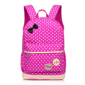 Custom High Quality Rucksack Backpack Polka Dot Printing <b>School</b> Bag Canvas <b>Pencil</b> Bag Three Bag Set <b>School</b> Backpack Teenage - Product Image 3
