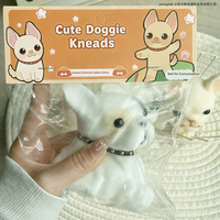 Jouet anti-stress innovant et adorable en TPE, figurine réaliste de bouledogue français, poupée animale Tongleyuan pour garçons et enfants