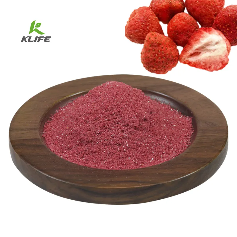 Hochwertiges natürliches Erdbeer geschmacks pulver Sprüh getrocknetes Erdbeer pulver