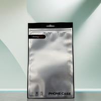 Sac d'emballage écologique en plastique PET avec logo personnalisé Sac thermique à trois joints latéraux avec fermeture éclair et fenêtre