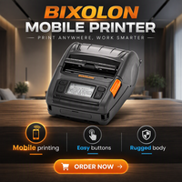BIXOLON SPP-L3000 Printer Thermal Langsung 3 Inci Lebar 72mm IP54 Portabel Mini untuk Struk, Label, Gelang, Nirkabel NFC, Genggam