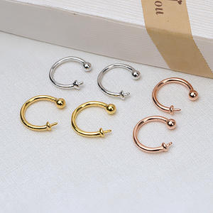 Pendientes de Plata S925 para Mujer, Pendientes de Perlas, Accesorios Personalizados DIY, Soporte Vacío, Fornituras de Joyería Semiterminadas - Product Image 1