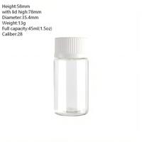 Tube en plastique PET transparent de qualité alimentaire de 45 ml (1,5 oz) pour pilules – Prix de gros
