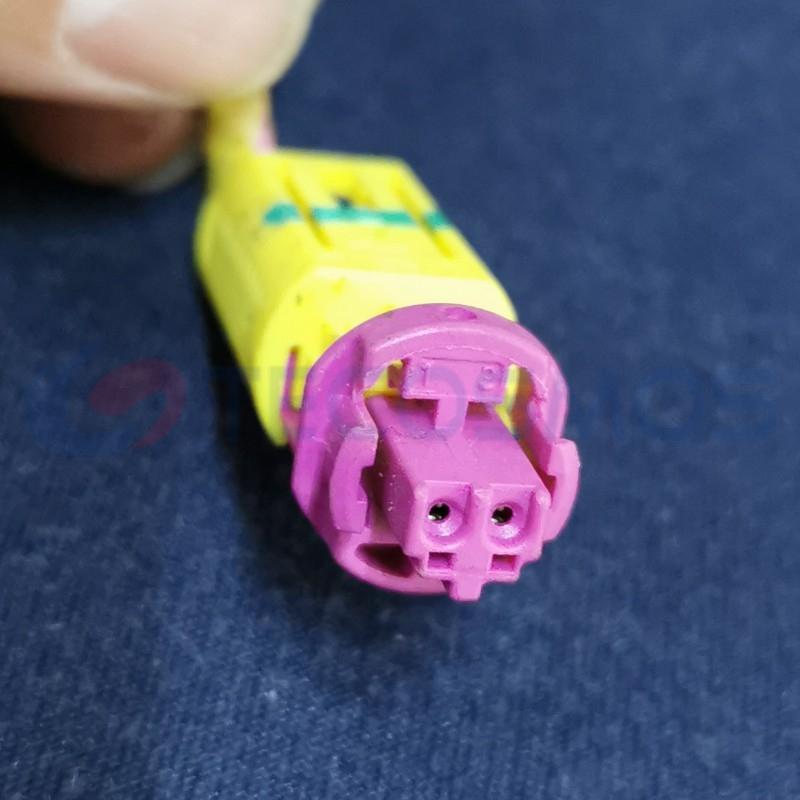 Car Connector For sensor plug is purple and has two pins inserted straight in CT2-0168M