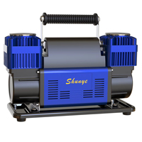 300L/MIN Fast Inflating Heavy Duty Tire Compressor with Double Cylinders 60mm*2 150PSI 12V Tire Inflator Tire Pressure Monitor