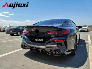 Diffuseur de pare-chocs arrière en fibre de carbone sec de style TAKD pour BMW Série 8 G14 G15 G16 840i 2019-2025 Kit de carrosserie de lèvre de séparateur arrière - Product Image 5