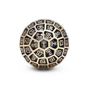 Boule de dés géante en métal D100, polyédrique creuse à 100 faces, accessoires pour jeux de table RPG MTG, article de collection - Product Image 3