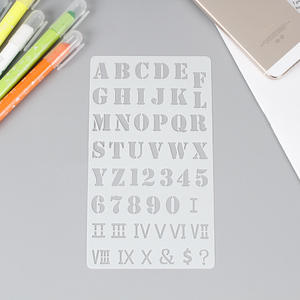 Nouveau style : Pochoirs de bienvenue réutilisables, pochoirs de lettres saisonniers et outils de dessin pour enfants pour la peinture, le bricolage à domicile et le dessin - Product Image 5