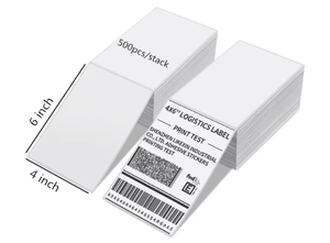 Autocollants thermiques personnalisés 4x6 pouces, 500 feuilles, pliés en éventail, résistants à l'eau, adhésion forte, personnalisables pour expédition PayPal - Product Image 3