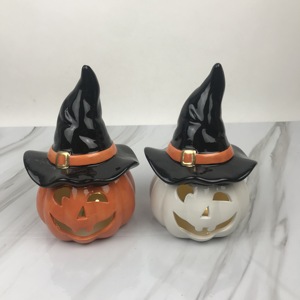 <span class=keywords><strong>Calabaza</strong></span> decorativa personalizada para Halloween, <span class=keywords><strong>calabaza</strong></span> de cerámica con luz Led, venta al por mayor - Product Image 3