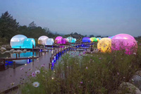 Tente transparente gonflable énorme extérieure de bulle d'activité de partie de dôme d'igloo