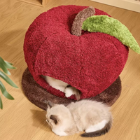 Lit pour chat en forme de pomme, mignon, sûr, écologique, design de dessin animé, gain de place, pour toutes les saisons