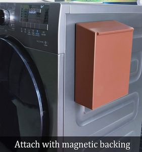 Bamboo Magnetic Lint <b>Bin</b> with Lid, Lint Holder <b>Bin</b> for Laundry Room - Product Image 2