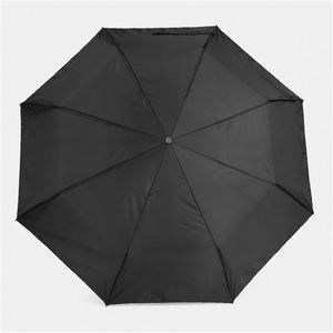 Parapluie compact entièrement automatique à trois plis, ouverture automatique, coupe-vent, portable, résistant à la pluie, imperméable, en nylon 190T noir - Product Image 2