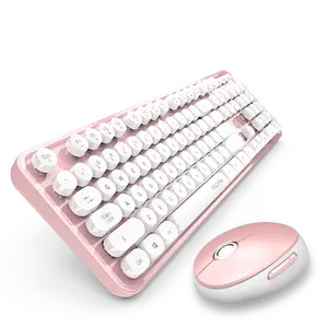 بيع مباشر من المصنع لوحة مفاتيح لاسلكية 2.4 جيجا ماوس لاسلكي متعدد الألوان لوحة مفاتيح وماوس مجموعات