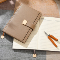 Libreta Personalizada de Cuero PU Magnética A5, 256 Páginas, Diario con Logotipo Estampado en Relieve, Lazo para Bolígrafo, Tapa Dura, para Negocios