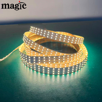 Lampu Led 480LED/M 3 baris SMD2835 DC 24V 2835 suhu ganda LED Strip Led CCT putih ganda