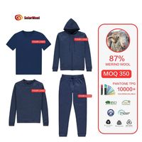 Ensemble de sweat-shirts sportifs pour hommes en laine mérinos, sur mesure OEM/ODM, fabriqués par Solarwool Factory