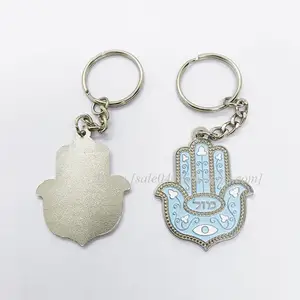 Porte-clés amulette à main hamsa personnalisé, breloques du moyen-orient, israël, bijoux turcs, 5 pièces - Product Image 1