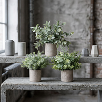 3 plantes artificielles de petite taille avec pot, plantes artificielles réalistes de petite taille, verdure d'intérieur pour la décoration de la maison, du bureau ou de la table
