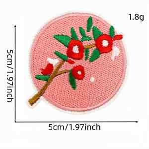 Parche Bordado Termoadhesivo con Diseño Floral Estilo Pastoral, Osito de Primavera y Follaje para Decoración de Ropa, Bolsos y Sombreros - Product Image 4