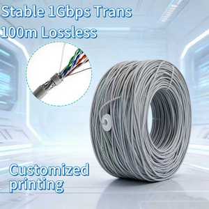 <span class=keywords><strong>Cable</strong></span> LAN UTP Cat6 para Interiores y Exteriores, 23AWG, <span class=keywords><strong>4</strong></span> <span class=keywords><strong>Pares</strong></span>, Cobre Sólido, Rollo de 100m, 200m, 1000 pies, RJ45 Ethernet - Product Image 4