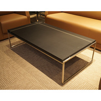 Mobilier de bureau commercial de direction pour salle de réunion personnalisé, ensemble de canapés modernes en cuir de luxe pour salle de bureau