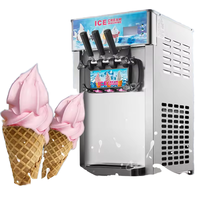 Machine à glace molle commerciale automatique neuve, vente en gros d'usine, 220V électrique, 3 saveurs