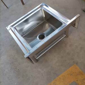 Stainless Steel <b>Floor</b> Standing <b>Mop</b> Sink 45mm Thickness For Home Canteen School Use - Product Image 2