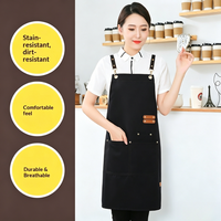Tablier de cuisine sans manches pour femme, personnalisable avec logo, réutilisable, robuste, imperméable, réglable, écologique et tendance