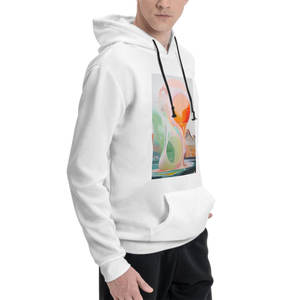 เสื้อฮู้ดปักลาย3D หนาของผู้ชายมีซิปป้องกันรอยยับและกันการหดตัว500gsm หน้าจอและซิลิโคนพิมพ์ลายแบบทึบ - Product Image 5