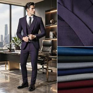 Tissu sergé extensible antistatique facile d'entretien, sans <span class=keywords><strong>amidon</strong></span>, en polyester et viscose, <span class=keywords><strong>pour</strong></span> chemises de bureau et textiles de maison à faible entretien - Product Image 2
