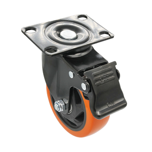 Industrielle mittelschwere 75mm Castor PVC/PU Red Swivel Heavy Duty Caster rotierende Räder 3/4/5/6 Zoll Produkt kategorie - Product Image 5