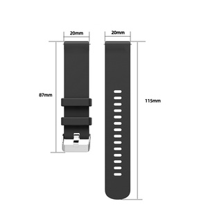 <span class=keywords><strong>Bracelet</strong></span> universel 20mm en silicone pour montre intelligente, accessoire compatible <span class=keywords><strong>bracelet</strong></span> pour <span class=keywords><strong>Samsung</strong></span> Galaxy pour Huawei Garmin Smartwatches - Product Image 4