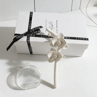 Diffuseur de parfum d'ambiance personnalisé 100 ml en verre, diffuseur d'huiles essentielles en céramique parfumée en porcelaine, désodorisant en plâtre aromatique