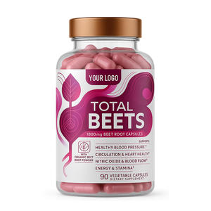 Saf doğal pancar kök ekstresi kapsül 90 Vegan diyet takviyesi pancar kök kapsül dolaşımı kalp yetişkin destek antioksidan - Product Image 1