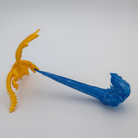 Lampe d'angle de bibliothèque Dragon Souffleur de Feu, Dragon Volant Imprimé en 3D, Décoration d'étagère, Cadeau pour les Amateurs, pour Halloween, Présentation sur Table Intérieure