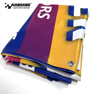 Biểu tượng tùy chỉnh in dày dệt kim Polyester treo vải biểu ngữ với khoen - Product Image 1