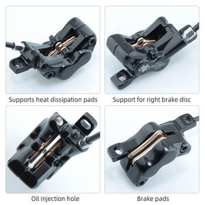 NFOX B015 <span class=keywords><strong>Freno</strong></span> a Disco Idraulico Destro a 4 Pistoni per <span class=keywords><strong>Scooter</strong></span> Elettrico, Moto, 2 Pin, Spegnimento Automatico, Nero, Rotore 160/140, <span class=keywords><strong>Tubo</strong></span> Separato 2300mm - Product Image 5