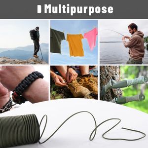 Outdoor 9-core 100m Polypropylene Umbrella Rope for Rescue Bundling Tent Climbing and Towing of Paragliders - Product Image 6