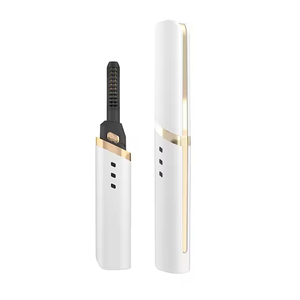 Mini rizador de pestañas recargable USB portátil, rizador de pestañas eléctrico calentado con herramienta de maquillaje de ajuste de temperatura de 3 niveles - Product Image 1