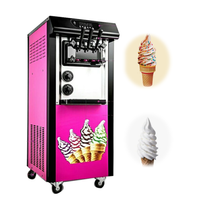 Commerciële ijsmachine, automatisch, 3 smaken, softijsmachine, ijskar voor bedrijven
