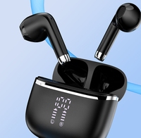 TWS earbud nirkabel Bluetooth 5.3 tampilan daya digital Bass dalam Headset In-ear ringan untuk olahraga dan perjalanan dengan mikrofon
