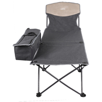 Chaise de camping avec porte-gobelet et poche isotherme / Chaise pliante de camping / Chaise de camping portable surdimensionnée pour l'extérieur