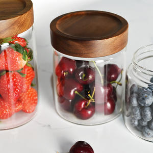 Frascos de Vidrio Herméticos a Prueba de Olores, Frascos de Almacenamiento de Alimentos de Vidrio de Borosilicato <span class=keywords><strong>con</strong></span> Tapa Giratoria para Alimentos, Especias, <span class=keywords><strong>Miel</strong></span>, Dulces - Product Image 2