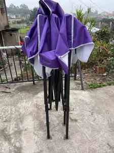 Four Corner Outdoor Retractable Folding PVC Single Layer Sunshade <b>Tent</b> with Four Legs for Parking Rain Shelter Advertisement - Product Image 2